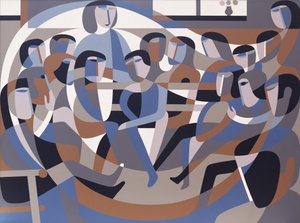 Jordans Quaker Meeting 2, 1993 (akryl ombord)